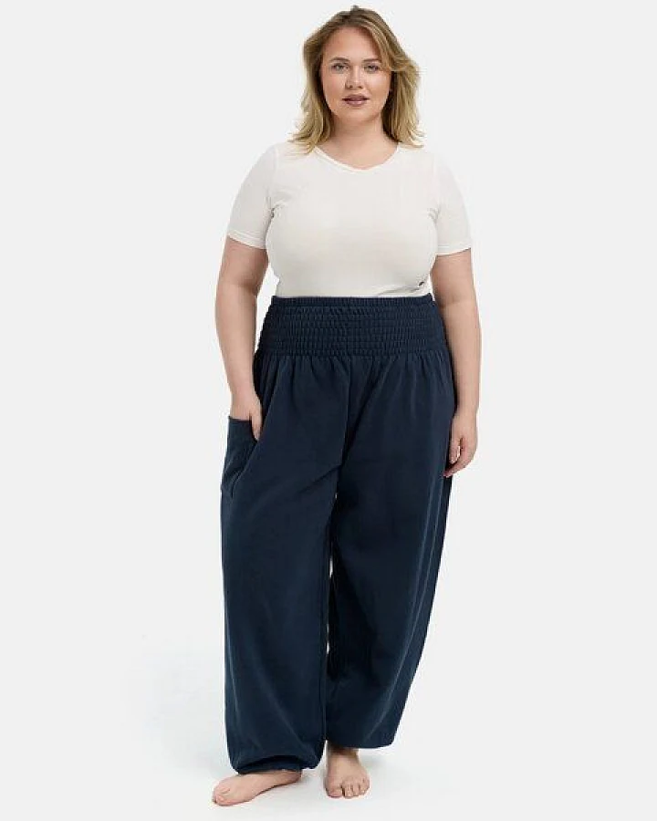paigh Warme Loungewear Haremshose Dunkelblau