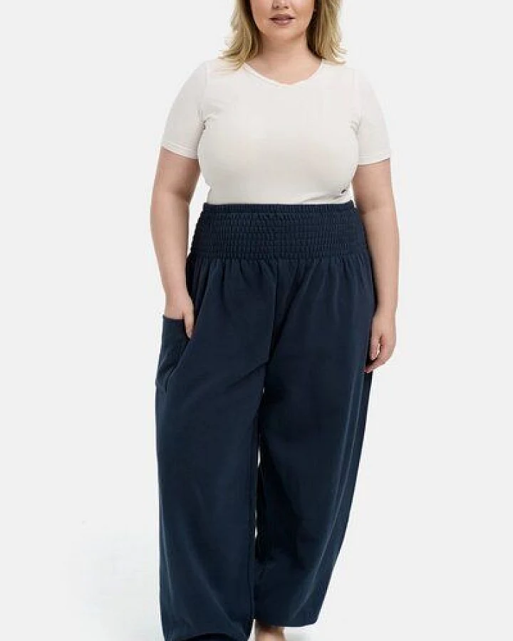paigh Warme Loungewear Haremshose Dunkelblau