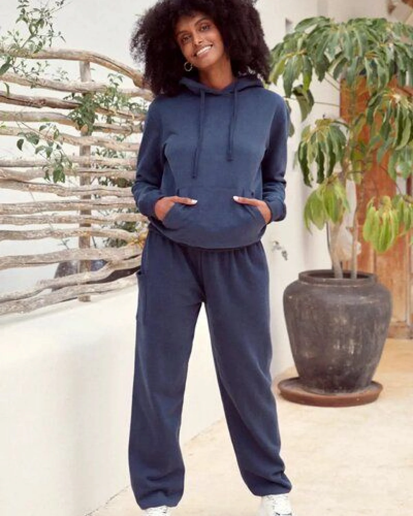 paigh Warme Loungewear Haremshose Dunkelblau – Ansicht 2