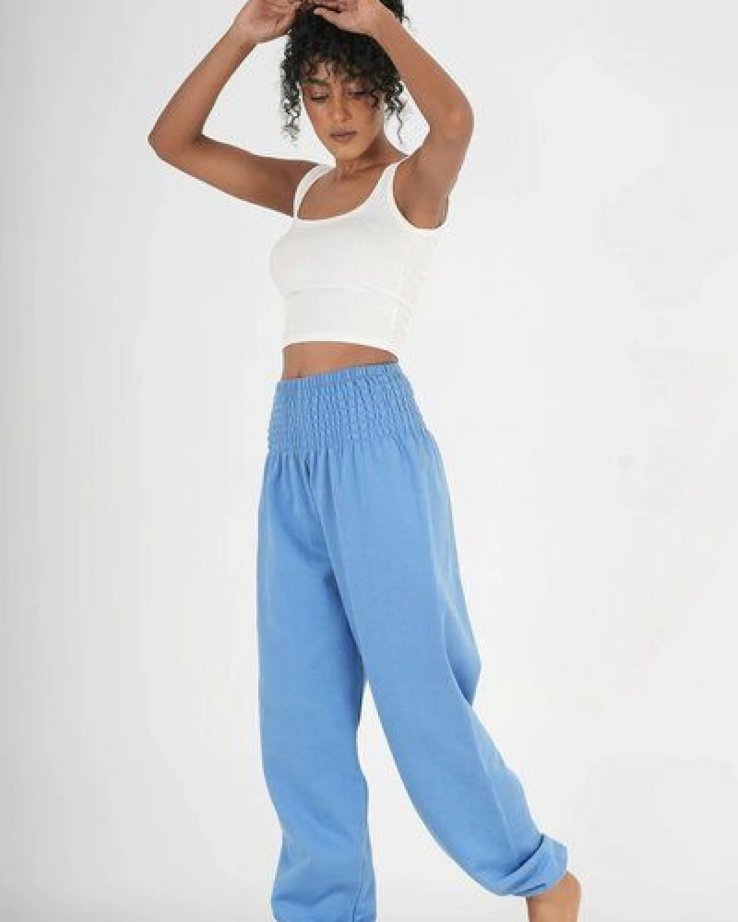 paigh Warme Loungewear Haremshose Vintageblau – Ansicht 3