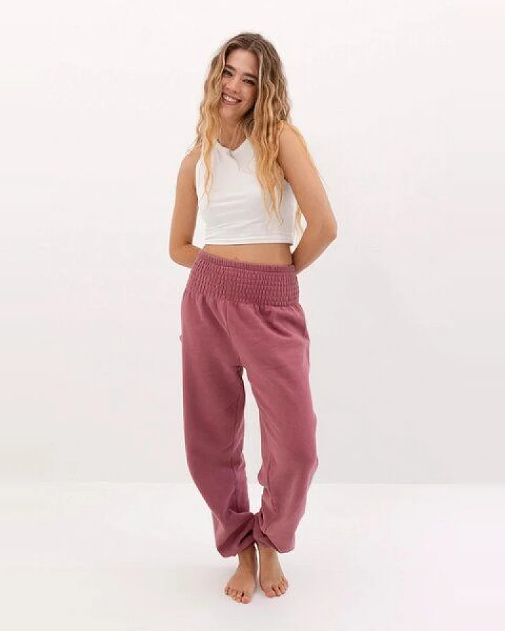 paigh Warme Loungewear Haremshose Himbeerrot