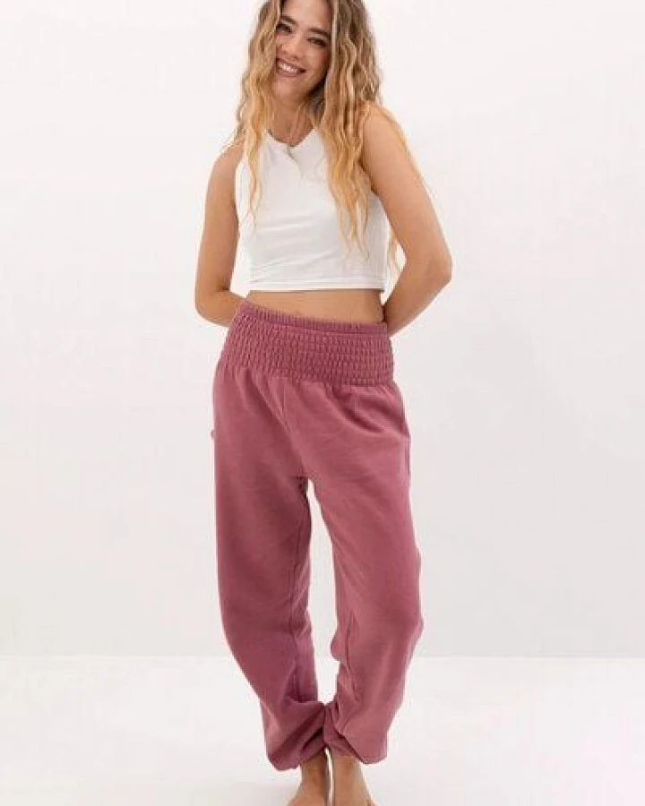 paigh Warme Loungewear Haremshose Himbeerrot