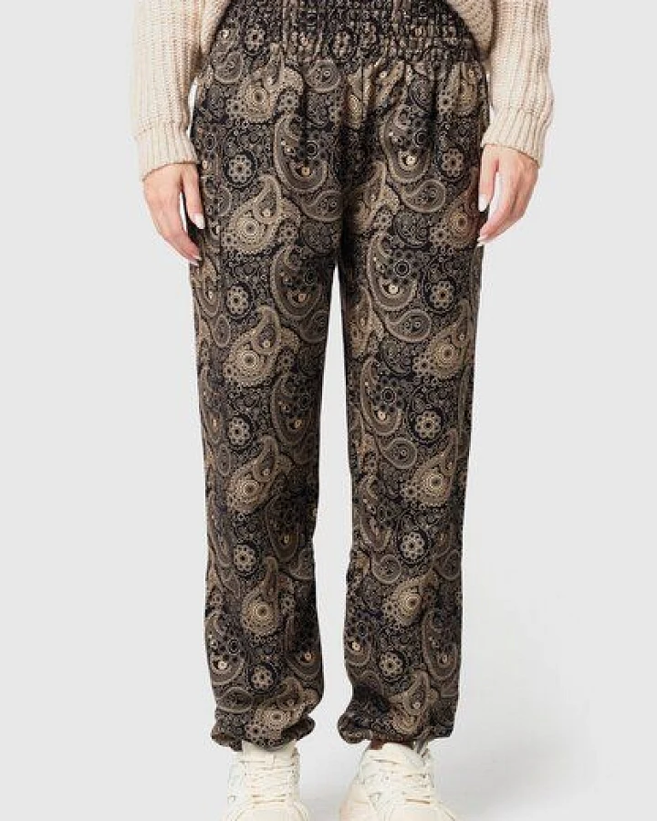 paigh Warme Loungewear Haremshose Goldene Ornamente