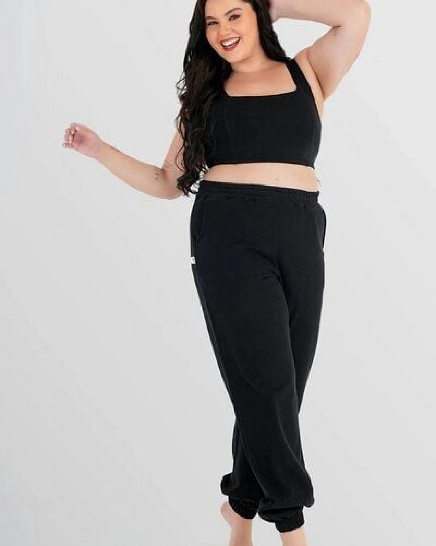 paigh Sweatpants Classic Schwarz Plus Size – Ansicht 2