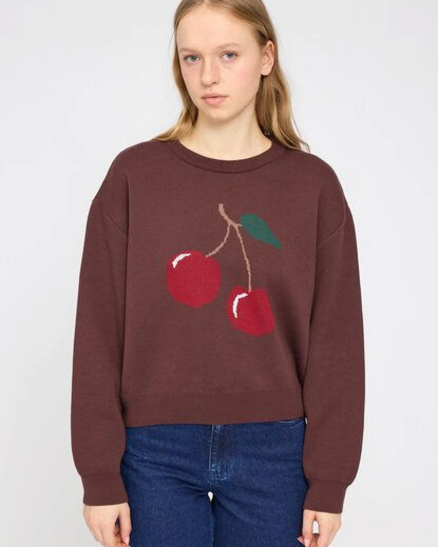Mazine Baumwollstrickpullover Cherry – Ansicht 2