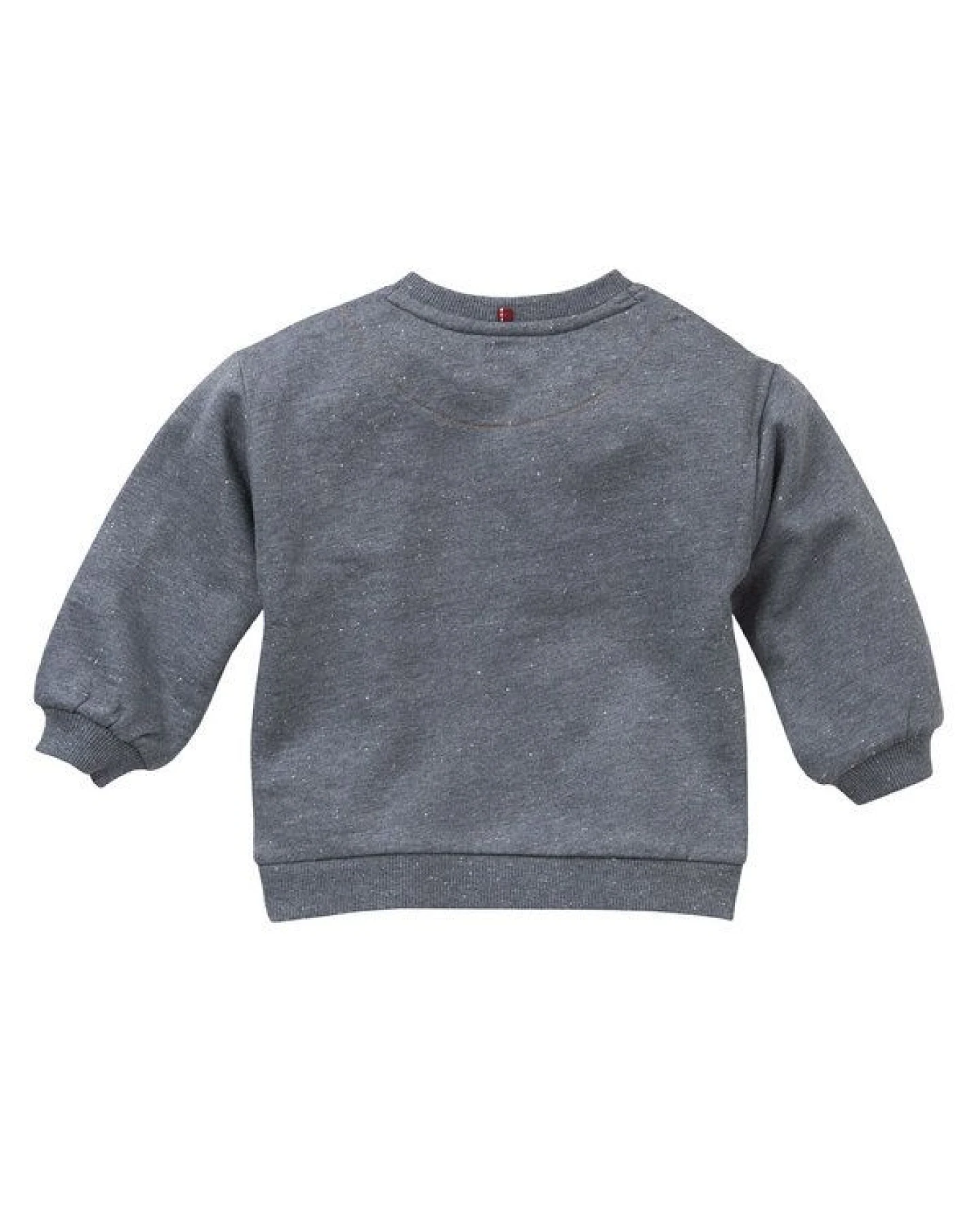 People Wear Organic Sweat Pullover, blau mélange, "Pinguine", Bio-Baumwolle – Ansicht 2