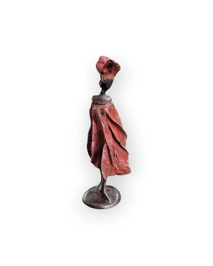 Moogoo Creative Africa Bronze-Skulptur "Petite femme du Sahel"