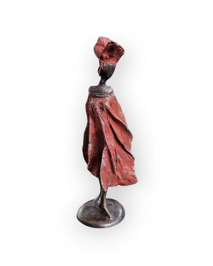 Moogoo Creative Africa Bronze-Skulptur "Petite femme du Sahel"