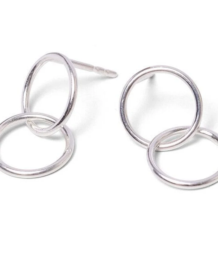 Jonathan Radetz Jewellery Stecker SPIRAL TWO, Silber 925, Sterlingsilber, Durchmesser 10 - 30 mm, Handmade in Germany