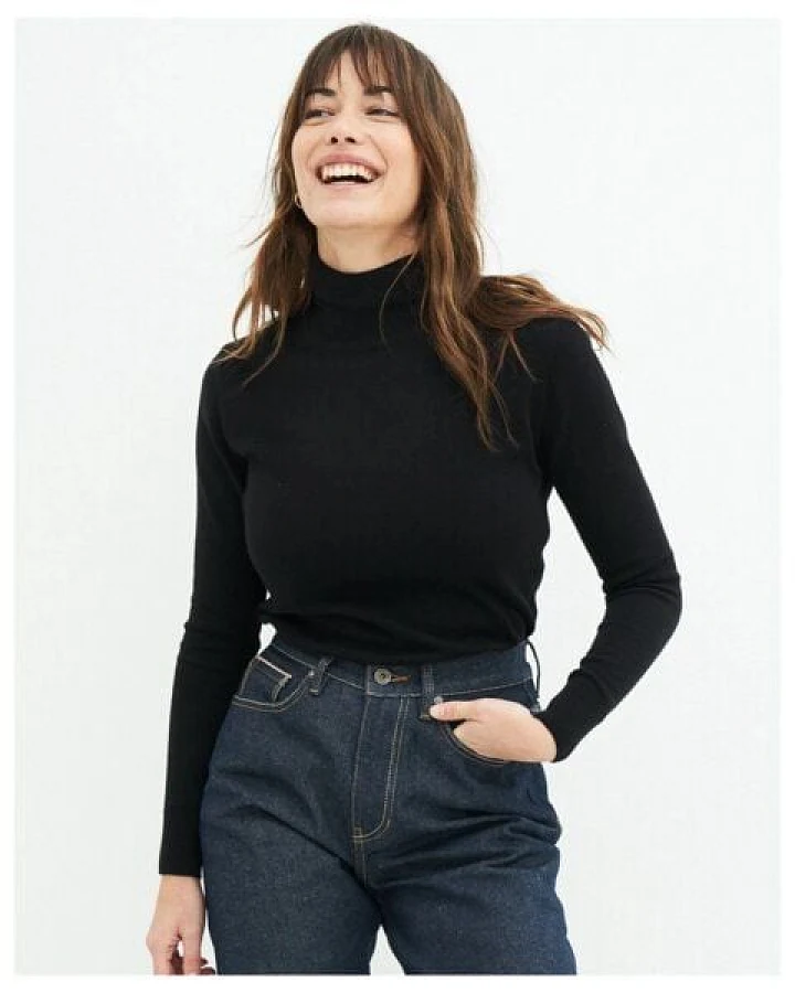 Kuyichi Rachel Rollkragenpullover aus Bio-Baumwolle