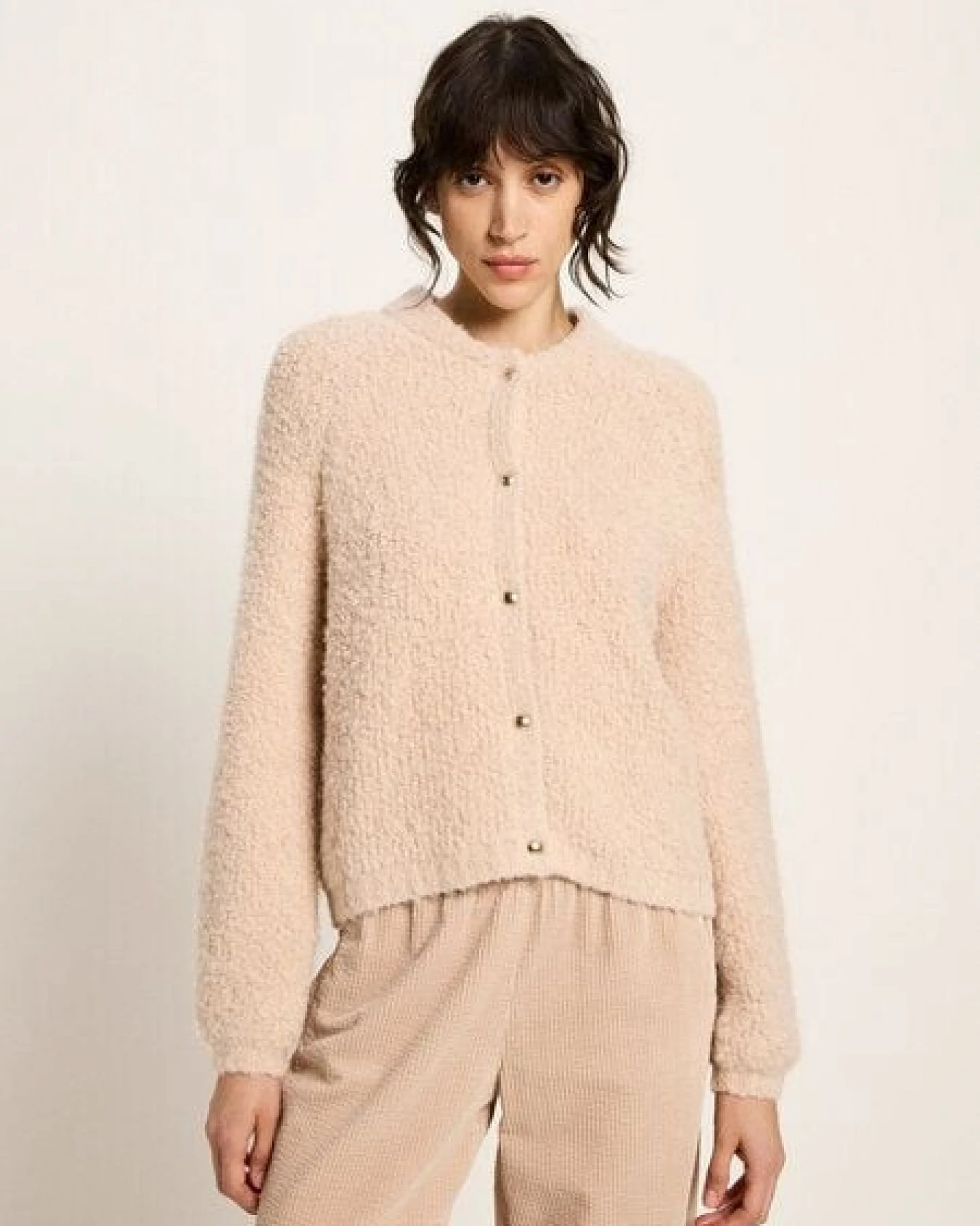 LANIUS Boucle College Strickjacke – Ansicht 3