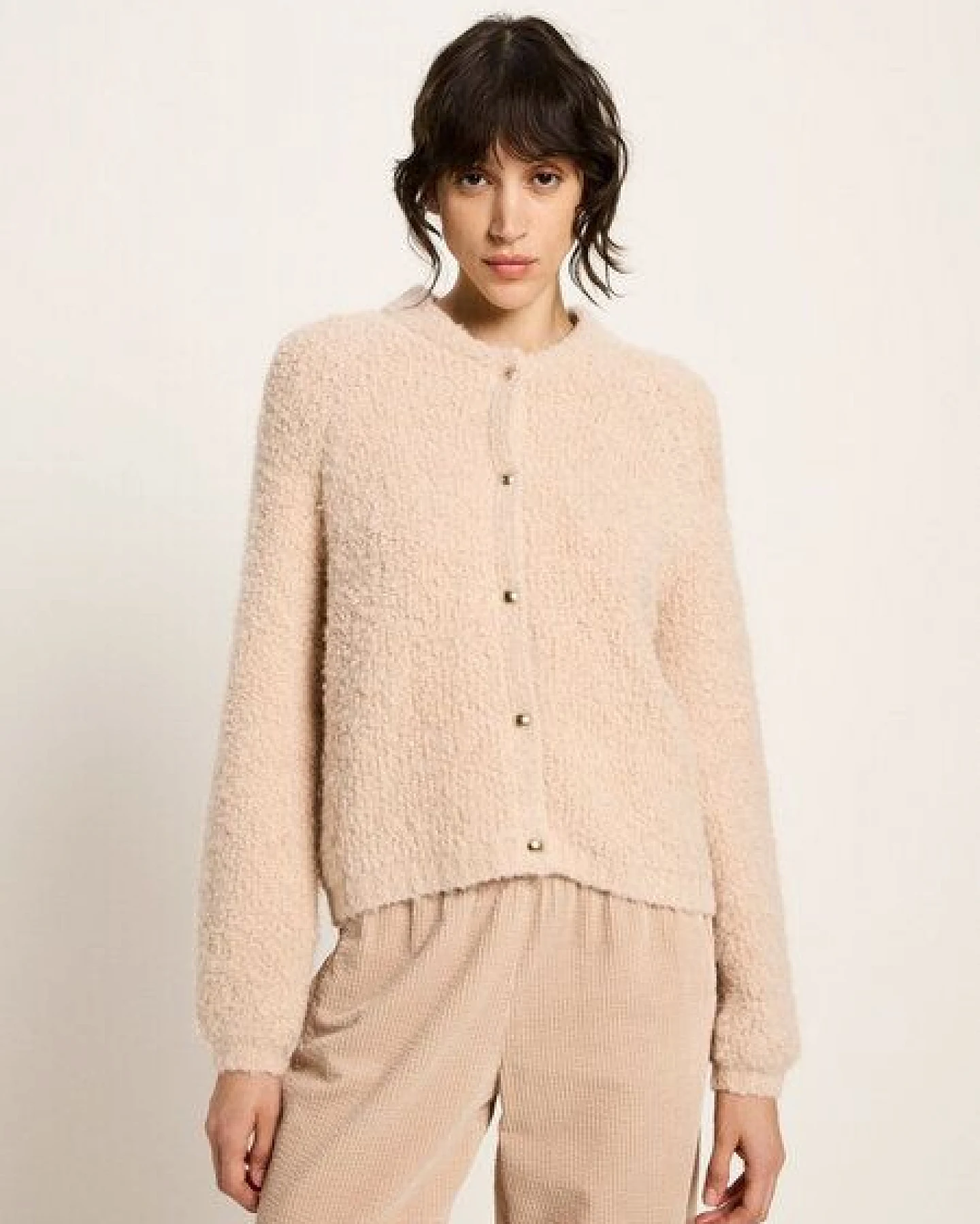 LANIUS Boucle College Strickjacke – Ansicht 3