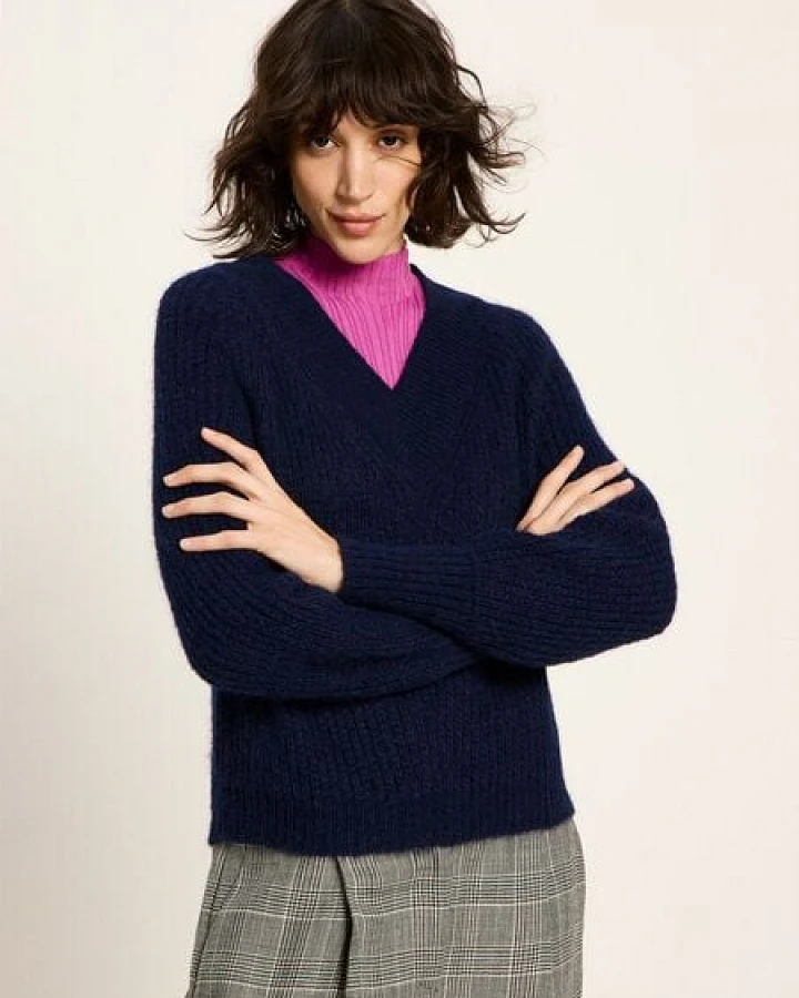 LANIUS Pullover mit V-Ausschnitt