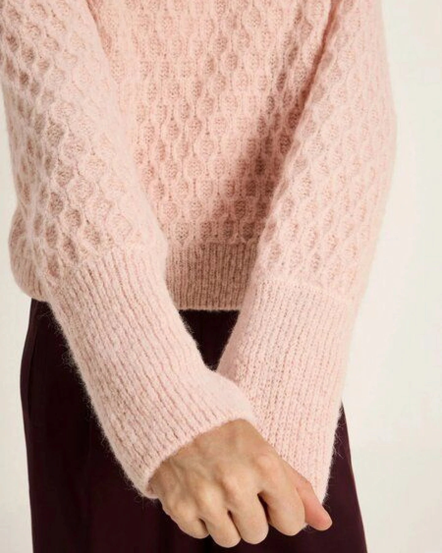 LANIUS Pullover mit Zopfstrick – Ansicht 3