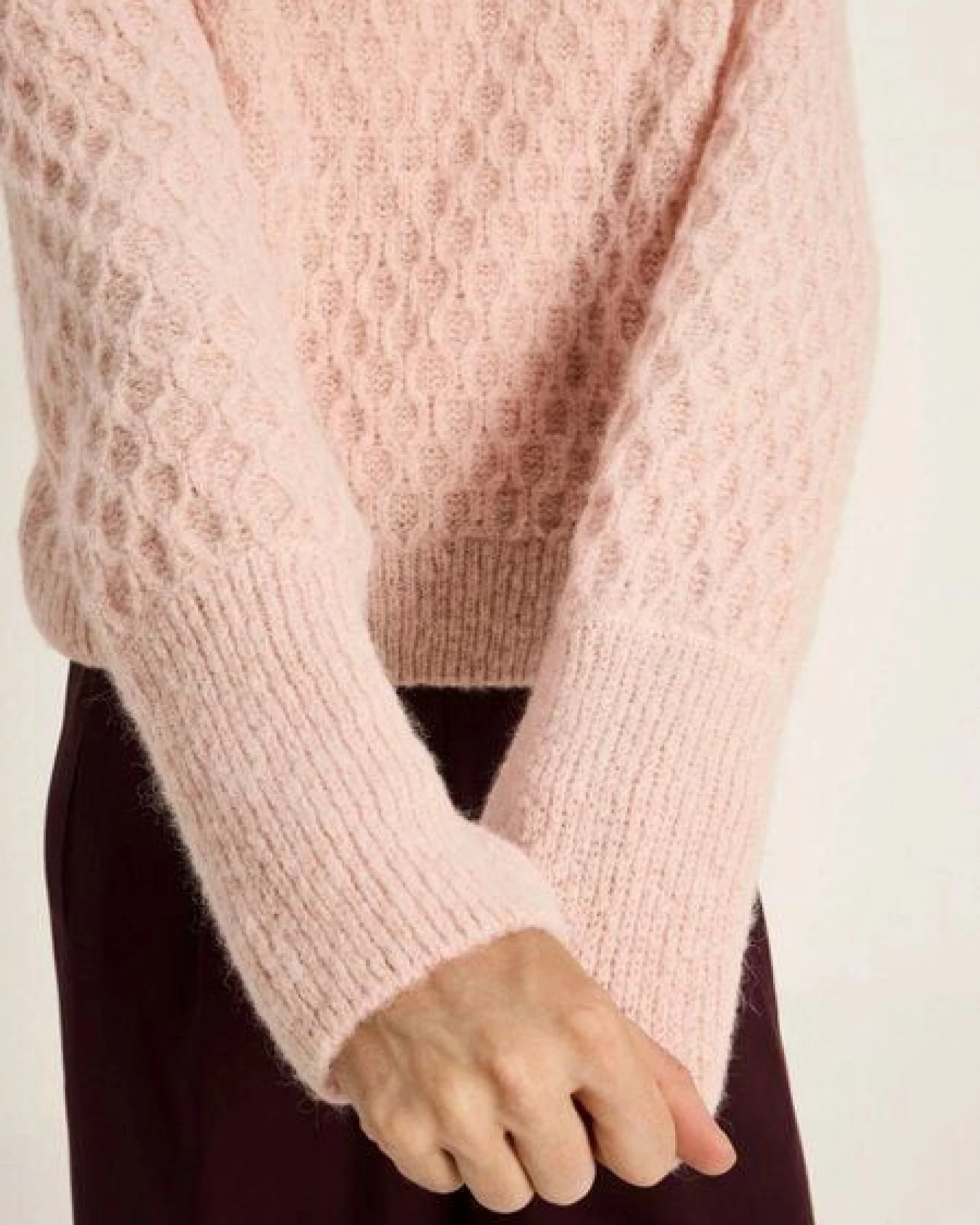 LANIUS Pullover mit Zopfstrick – Ansicht 3