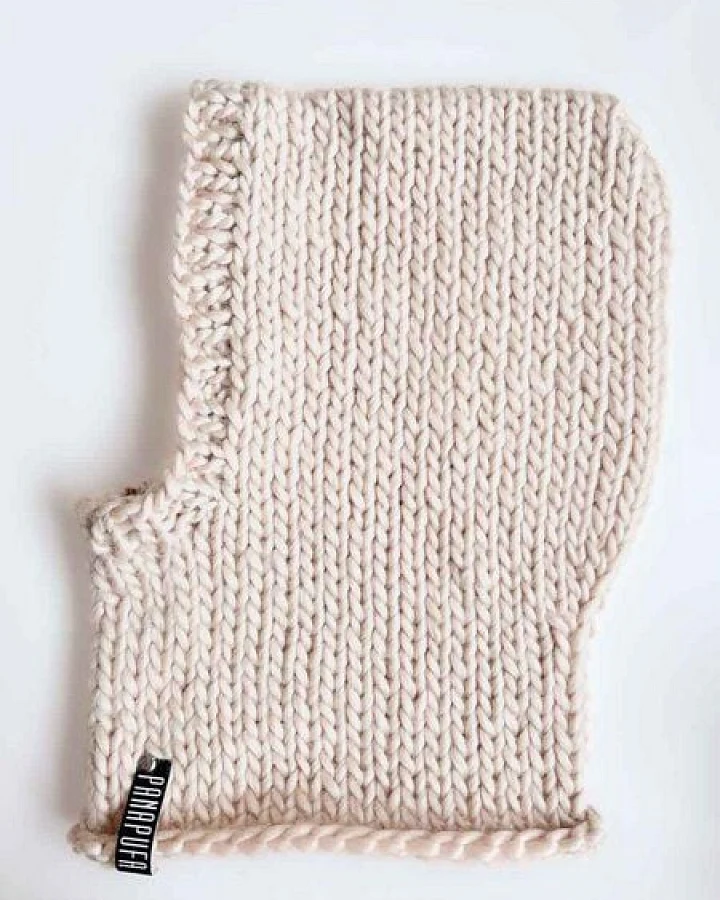 PANAPUFA Handgestrickte Balaclava Kapuze – 100 % Merinowolle