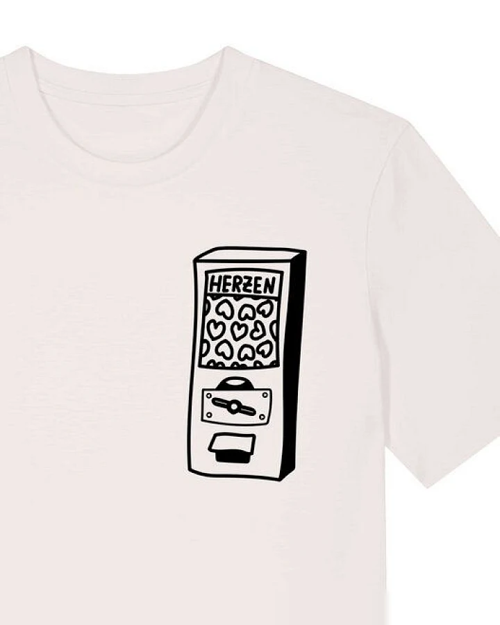 päfjes Der Herzen Automat - Kaugummiautomat - Fair Wear Unisex Bio T-Shirt
