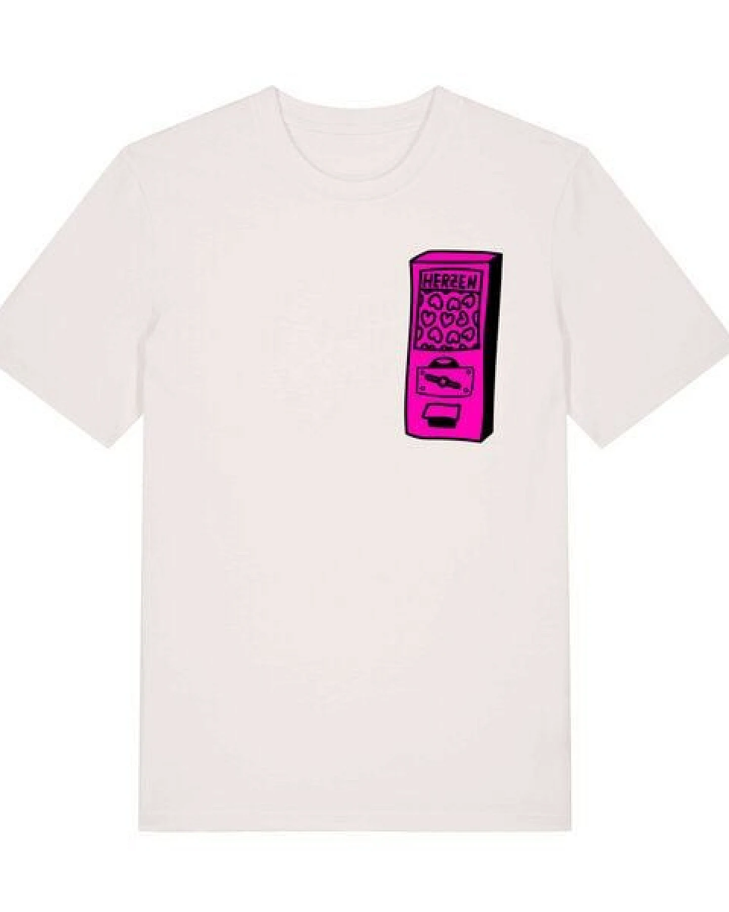 päfjes Der Herzen Automat - Kaugummiautomat - Fair Wear Unisex Bio T-Shirt – Ansicht 2