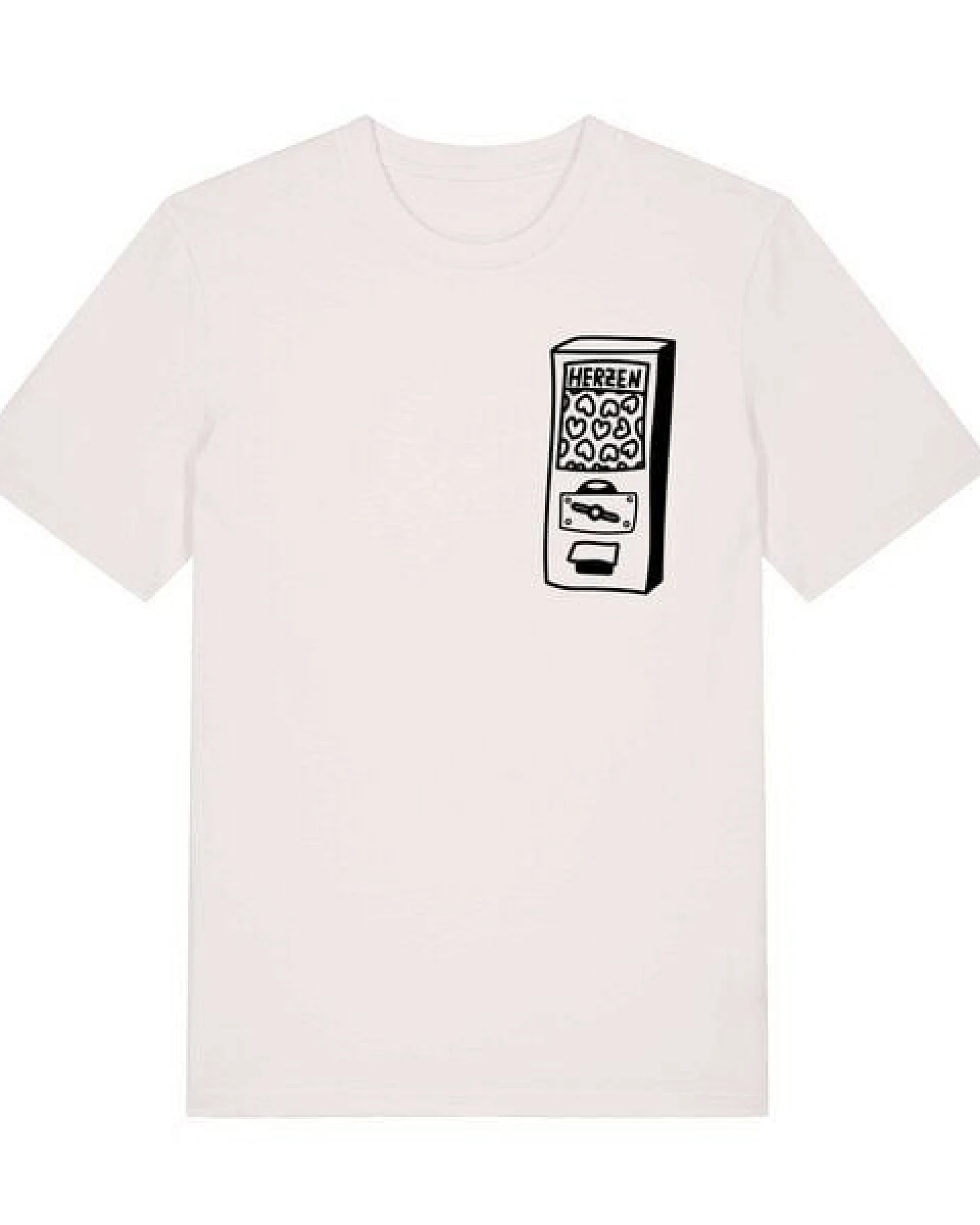 päfjes Der Herzen Automat - Kaugummiautomat - Fair Wear Unisex Bio T-Shirt – Ansicht 2
