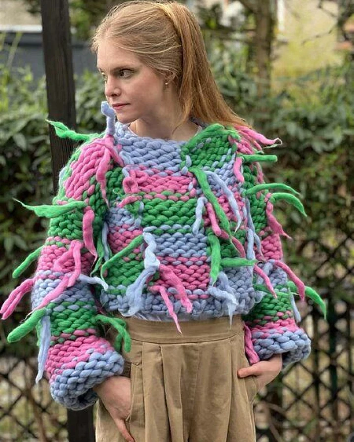 PANAPUFA 100% MERINO Strickjacke aus Merinowolle LAS VEGAS