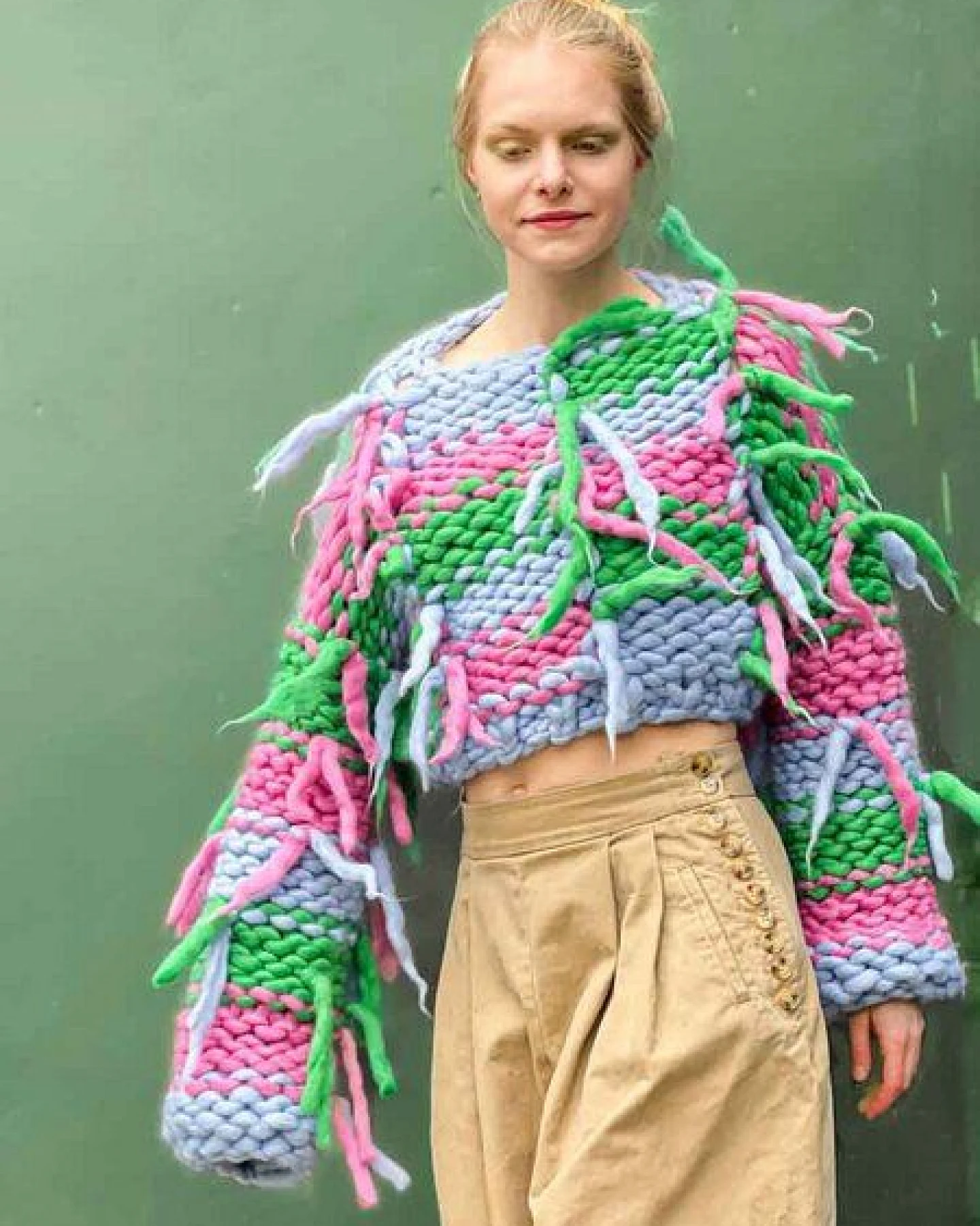 PANAPUFA 100% MERINO Strickjacke aus Merinowolle LAS VEGAS – Ansicht 2