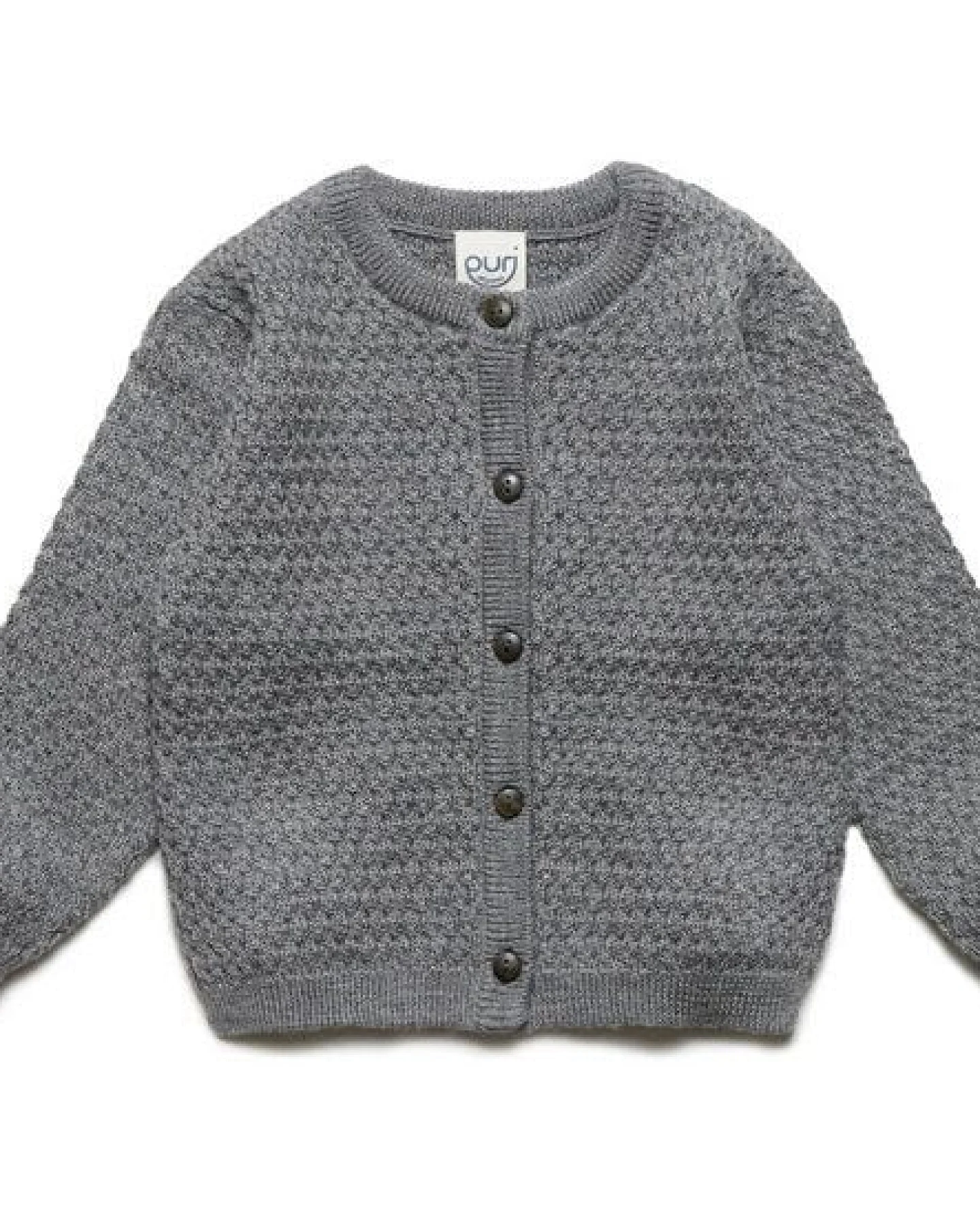 Puri Organic Baby Cardigan Struktur Merinowolle – Ansicht 2