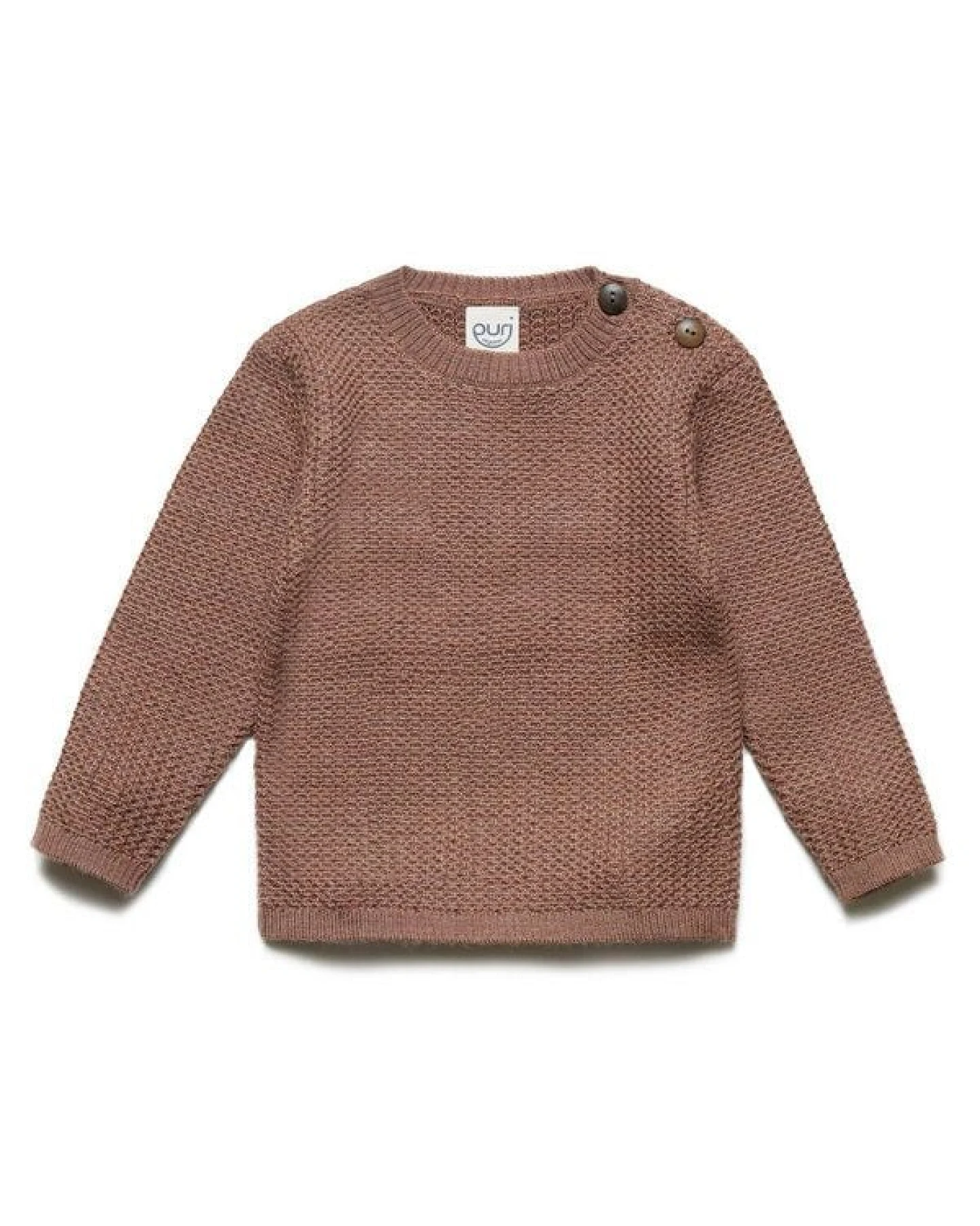 Puri Organic Kleinkinder Pullover Struktur Merinowolle – Ansicht 2