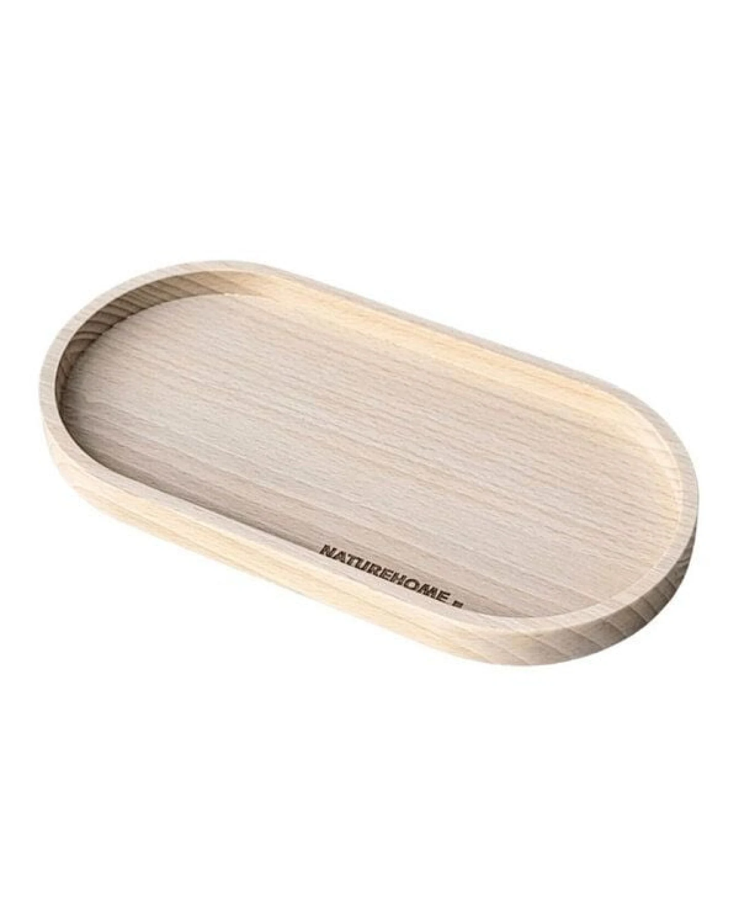 NATUREHOME Holztablett Buche massiv in div. Größen – Serviertablett Holz, oval, handgefertigt – Dekotablett für Küche, Bad & Wohnzimmer – Geölt, lebensmittelecht – Ansicht 4