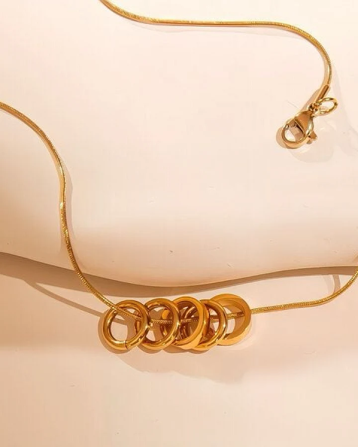 ELEKTROPULLI Superfeine schlichte, zeitlose Kette 1mm schmal und optimal kombinierbar mit Ring Anhängern, Längen: 45 cm / 55 cm / 65 cm