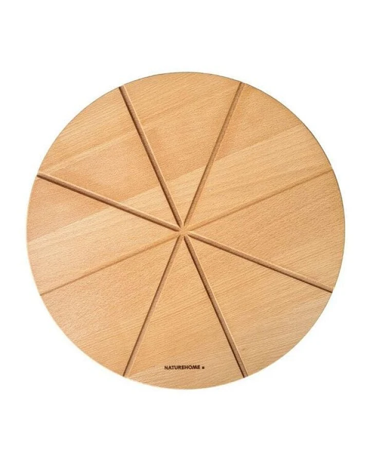 NATUREHOME Pizzateller rund, 35cm Buche