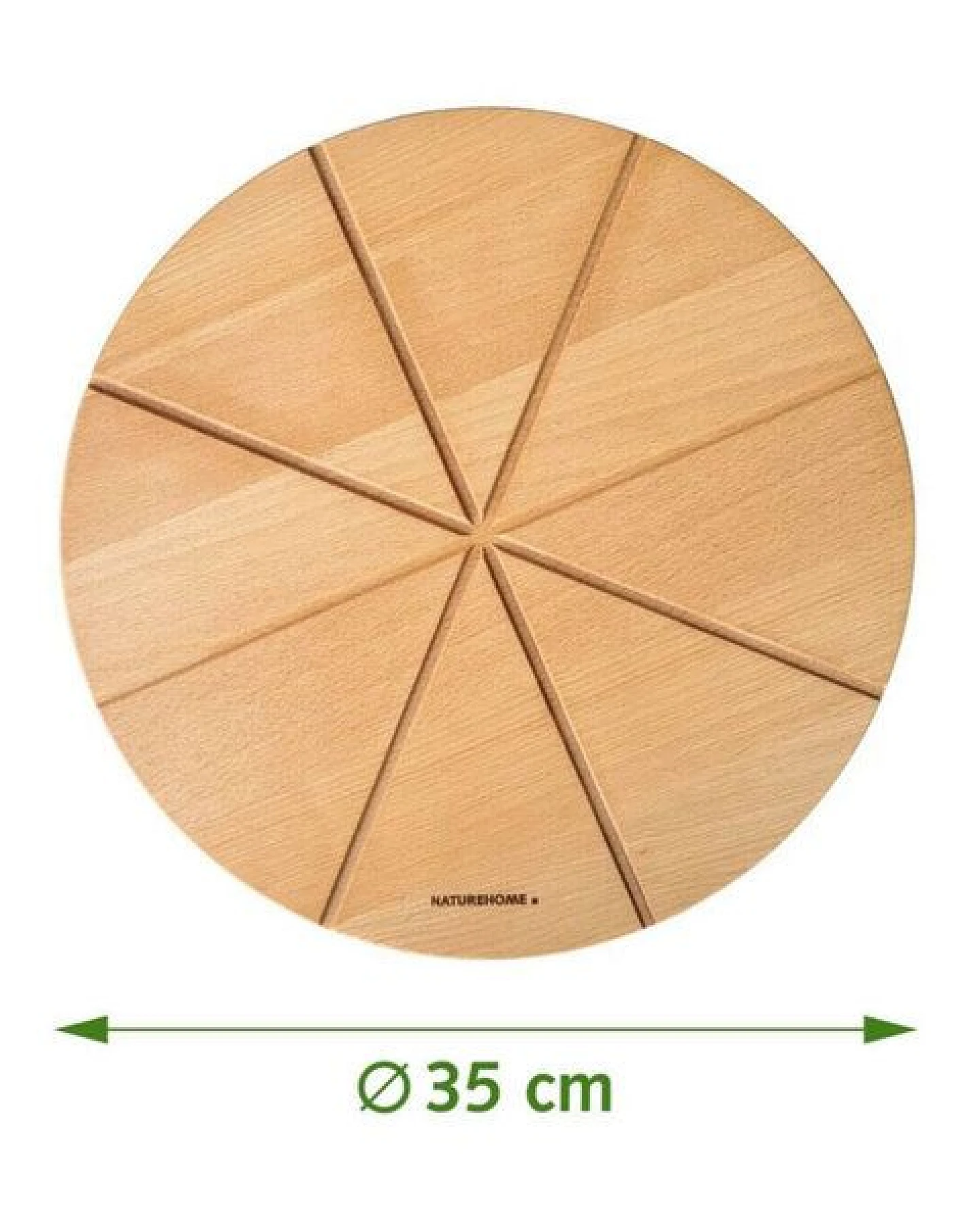 NATUREHOME Pizzateller rund, 35cm Buche – Ansicht 3