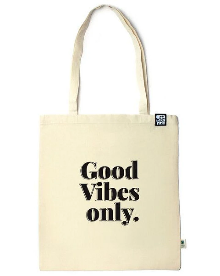 GARY MASH Baumwolltasche Good Vibes aus zertifizierter Biobaumwolle