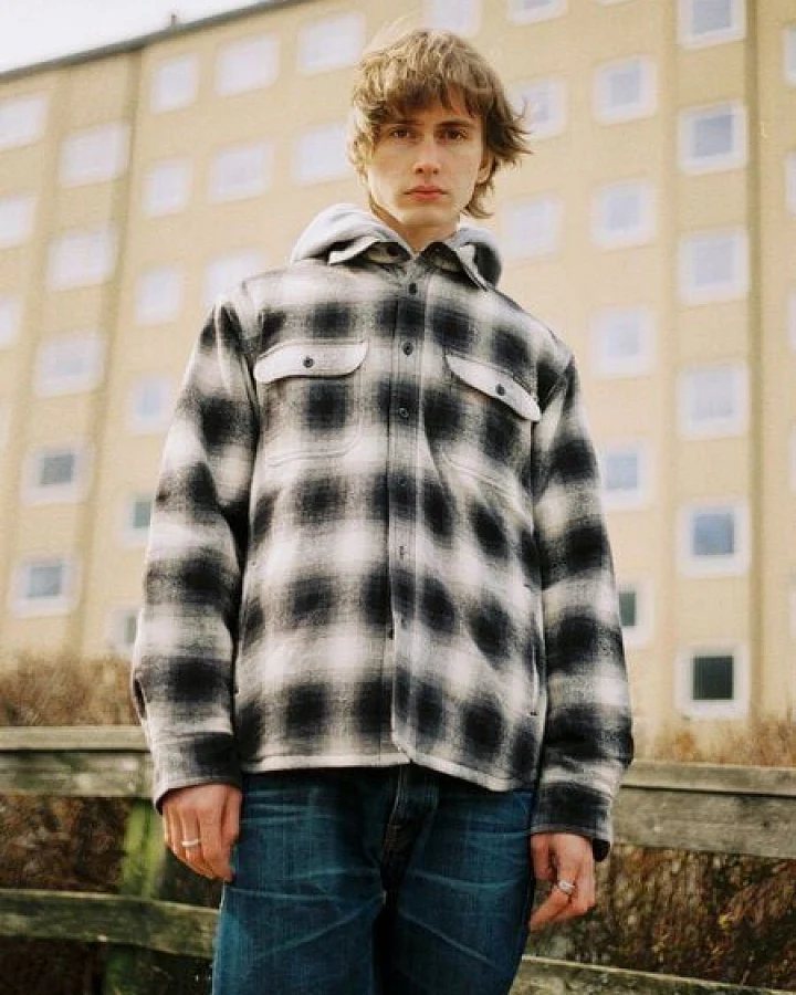 Nudie Jeans Glenn Padded Jacke - Shadow Check