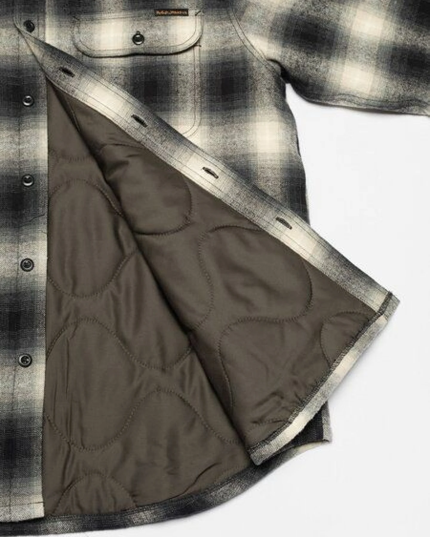 Nudie Jeans Glenn Padded Jacke - Shadow Check – Ansicht 3