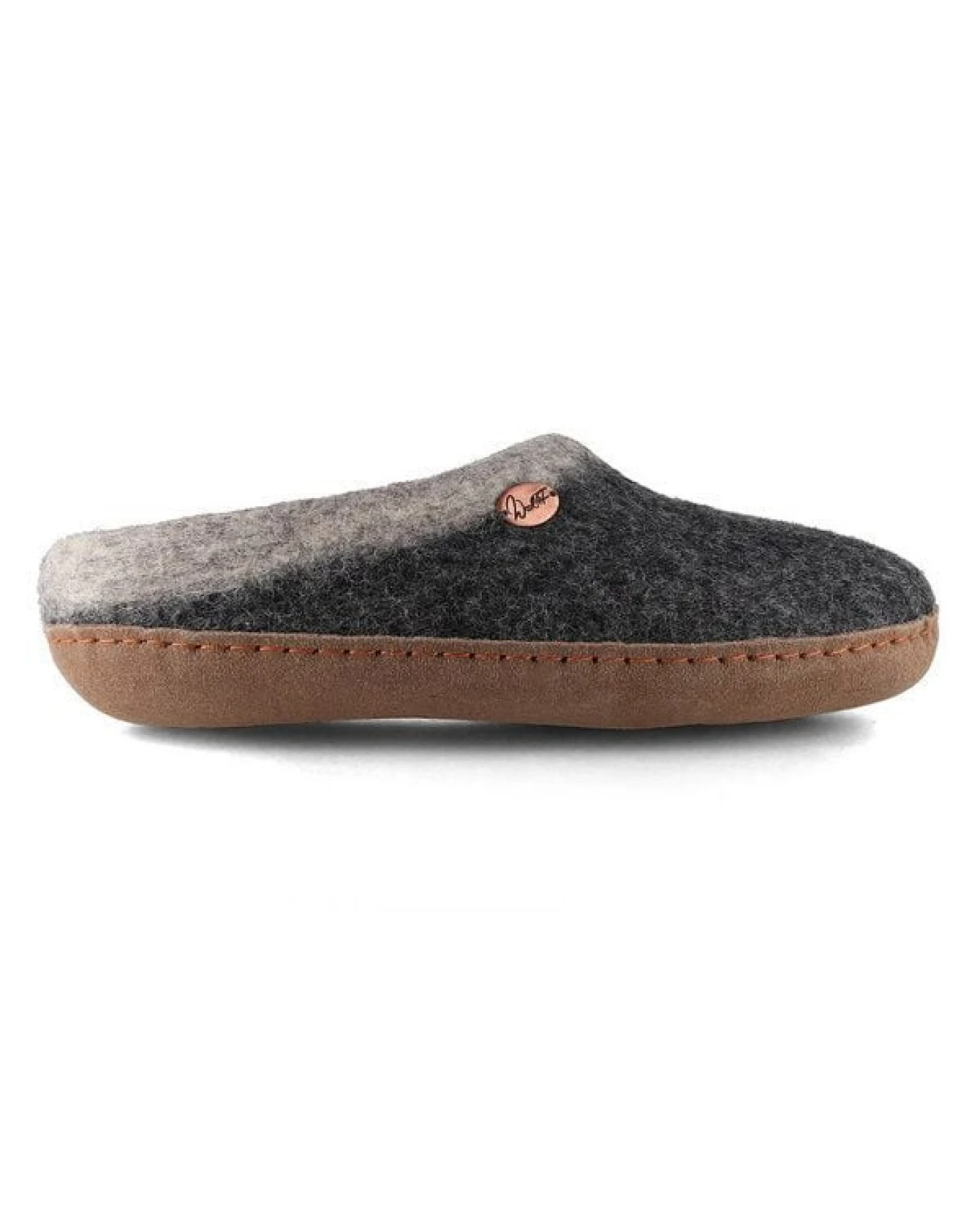 WoolFit Sherpa Barfuß-Hausschuhe unisex Filz-Pantoffeln mit Ledersohle, nachhaltig aus 100% Wolle – Ansicht 2