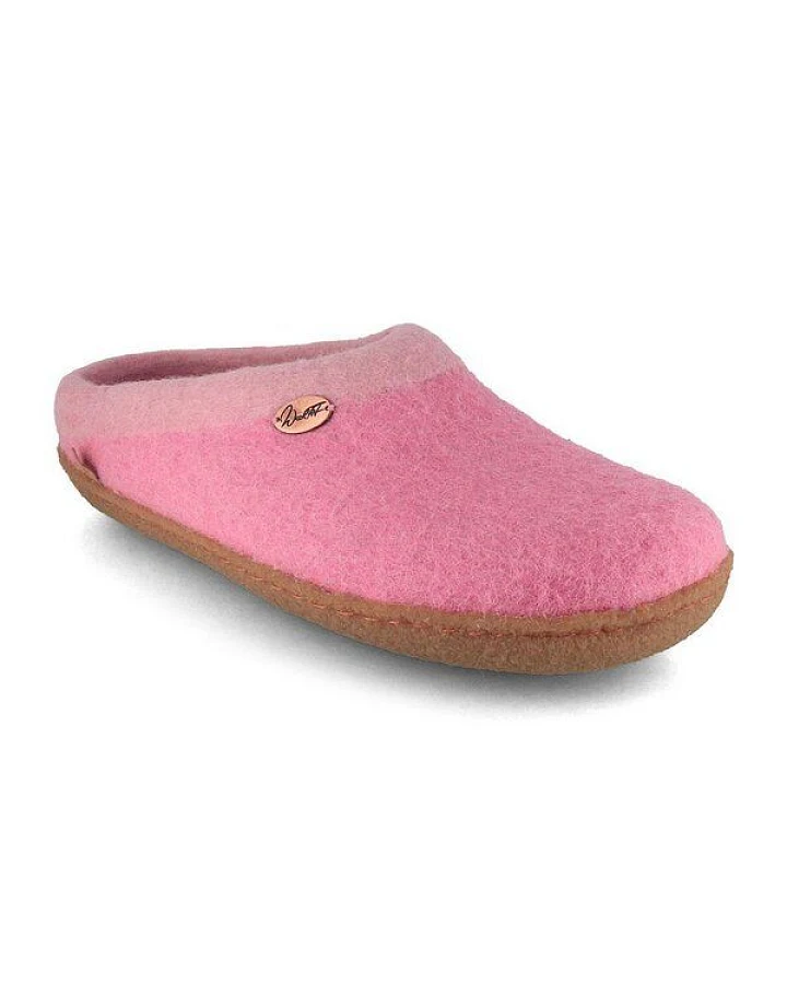 WoolFit Sherpa Barfuß-Hausschuhe unisex Filz-Pantoffeln mit Naturgummisohle, nachhaltig aus 100% Wolle