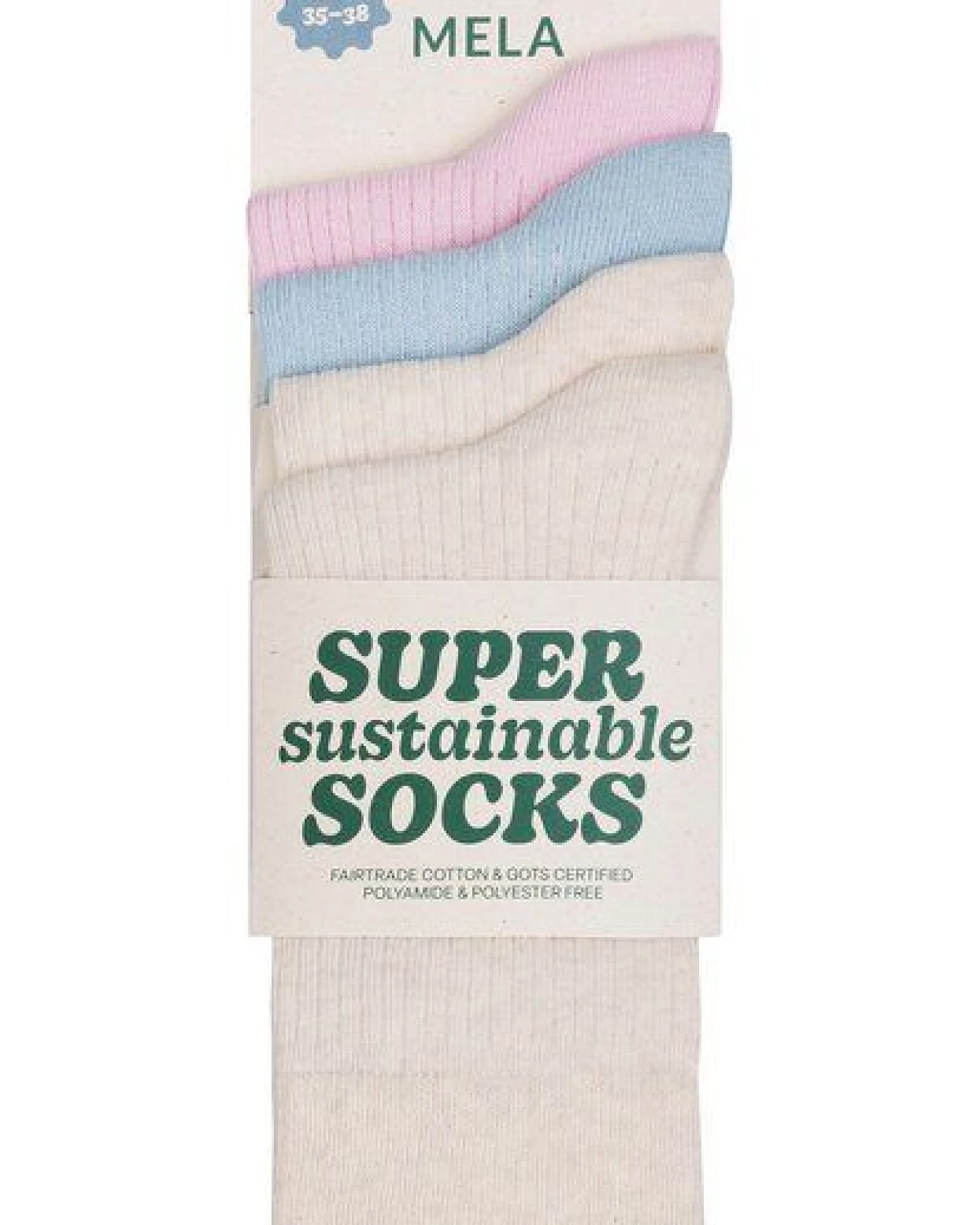 MELA 4-Paar Fairtrade Socken aus Biobaumwolle – Ansicht 2