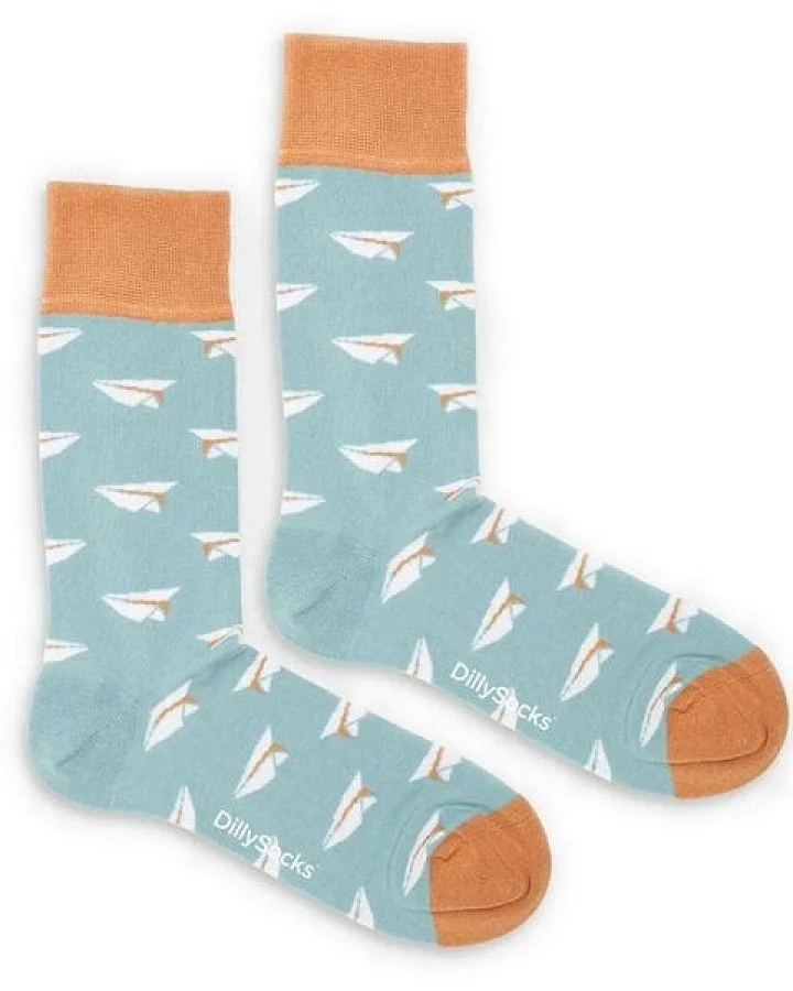 DillySocks Socken Folded Flights aus Biobaumwoll-Mix