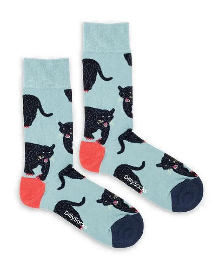 DillySocks Socken Midnight Panther aus Biobaumwoll-Mix