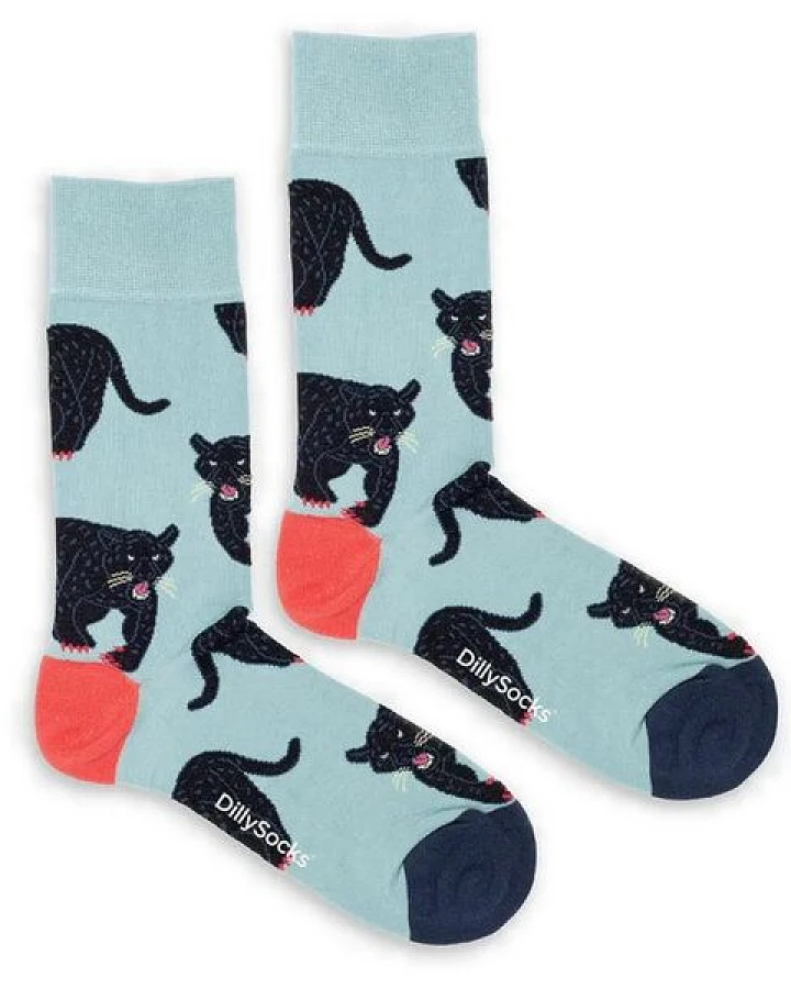 DillySocks Socken Midnight Panther aus Biobaumwoll-Mix