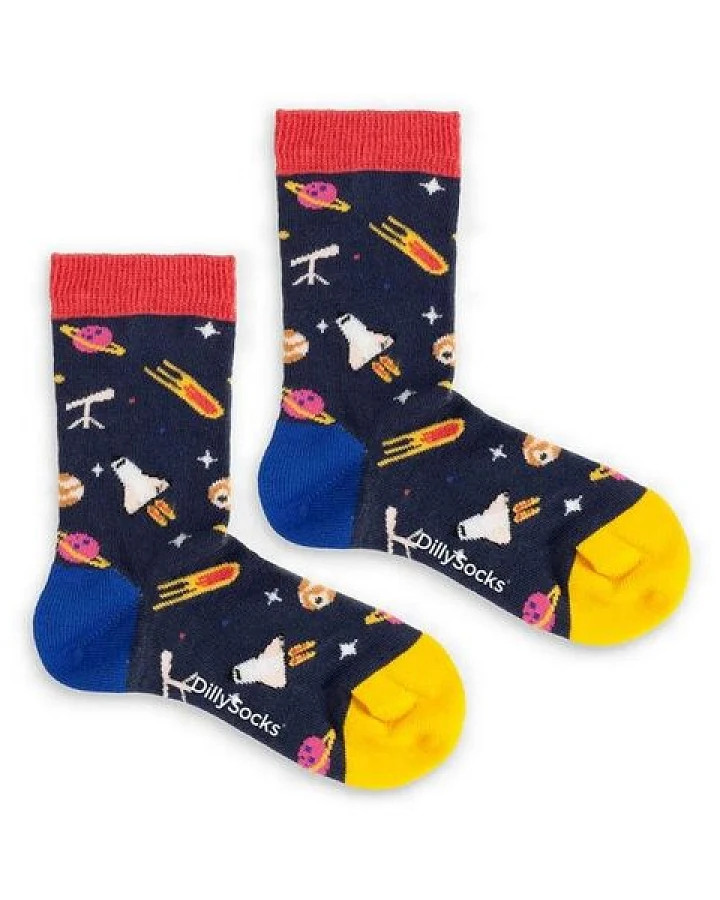 DillySocks Kindersocken Lil Galactic Adventure aus Biobaumwoll-Mix