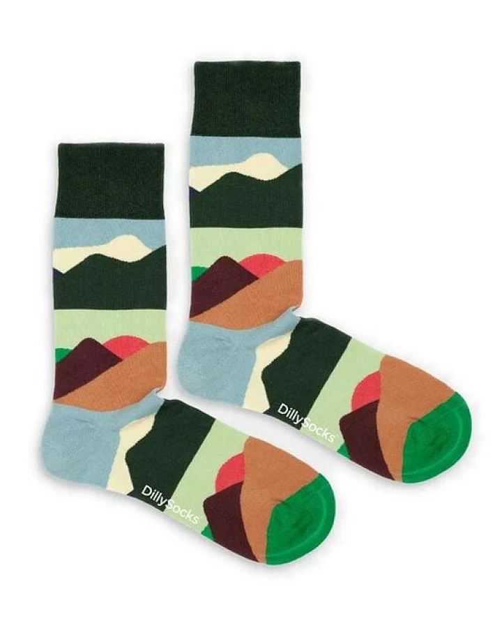 DillySocks Socken Mountain Peaks aus Biobaumwoll-Mix