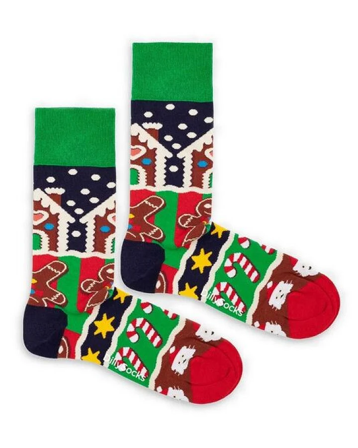 DillySocks Socken Frosty Gingerbread aus Biobaumwoll-Mix