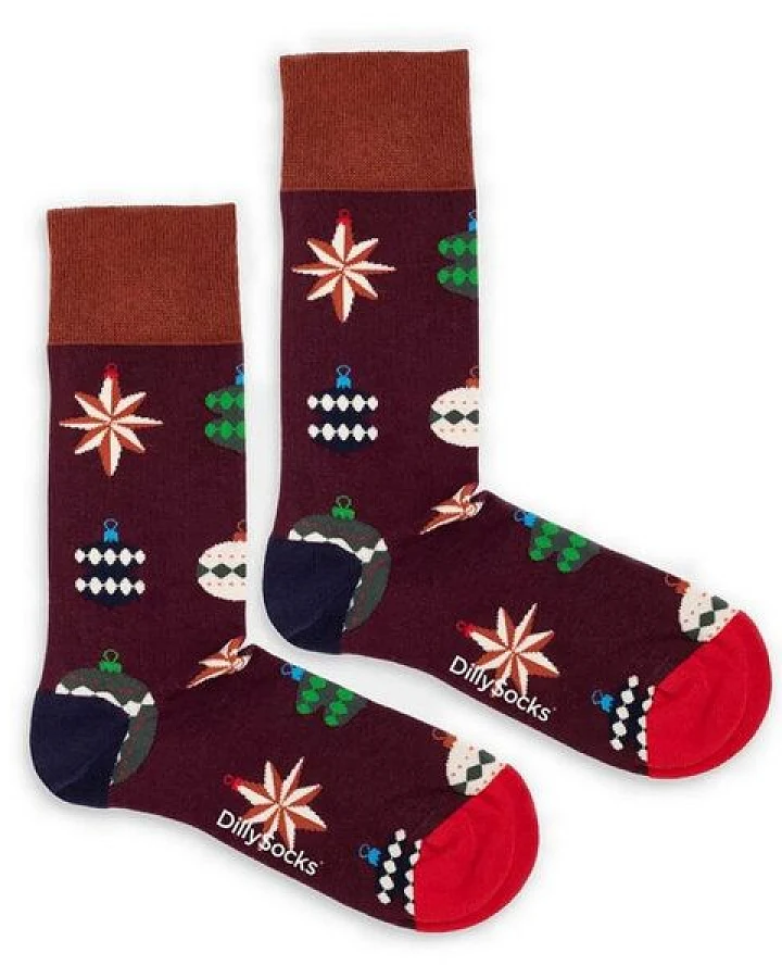 DillySocks Socken Bauble Joy aus Biobaumwoll-Mix