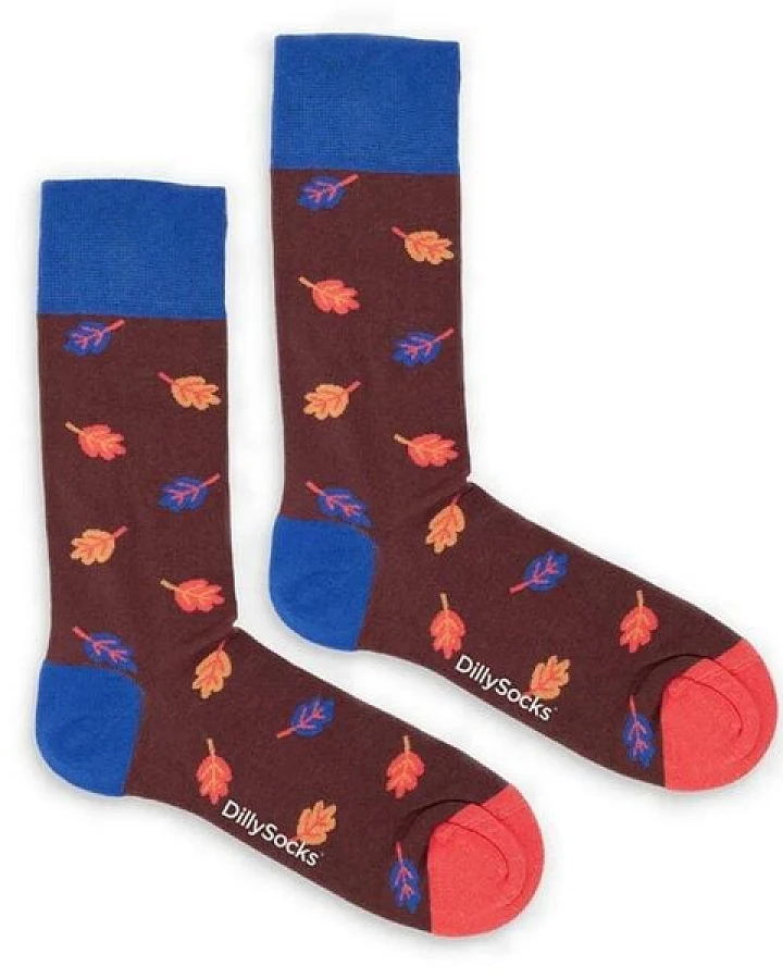 DillySocks Socken Golden Leaves aus Biobaumwoll-Mix