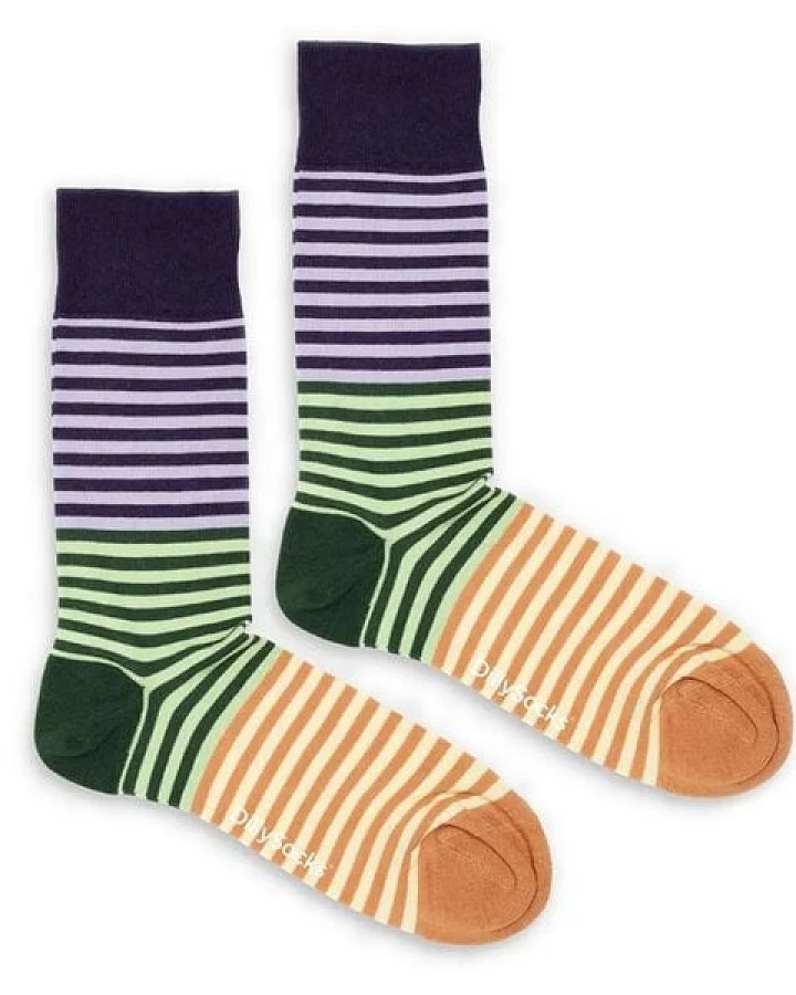 DillySocks Socken Harvest Stripes aus Biobaumwoll-Mix