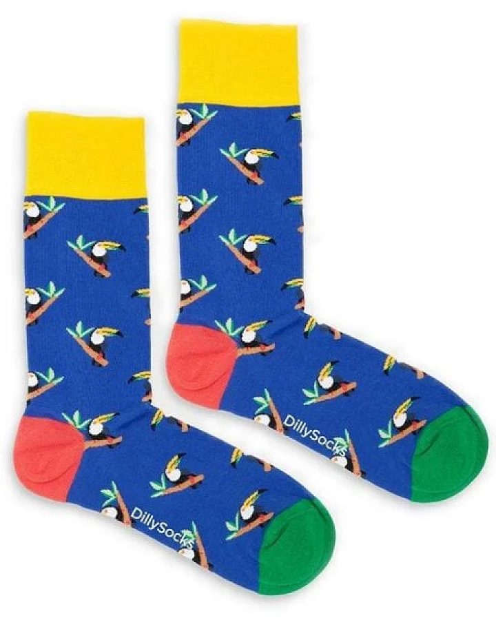 DillySocks Socken Tropical Toucan aus Biobaumwoll-Mix