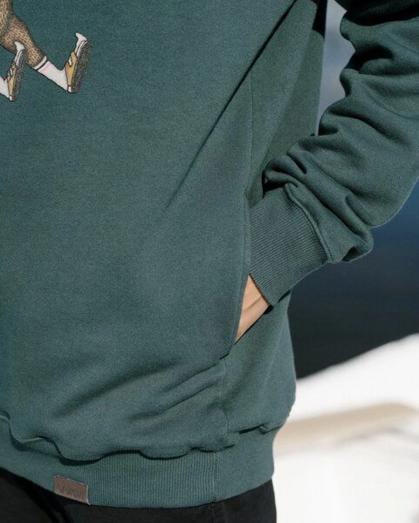 LAKOR Hoody aus Bio-Baumwolle - Snooze Moose - Green Gables – Ansicht 2