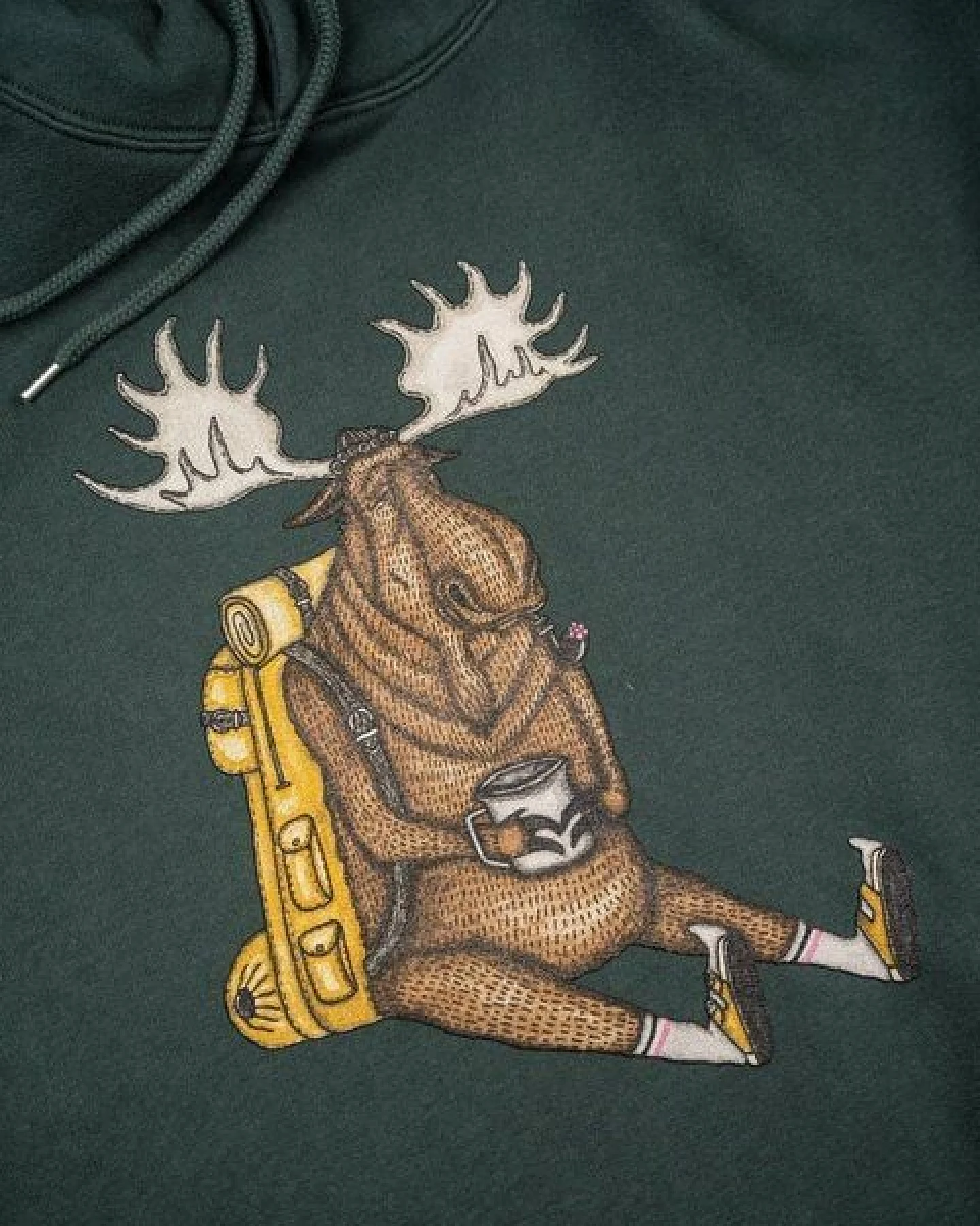 LAKOR Hoody aus Bio-Baumwolle - Snooze Moose - Green Gables – Ansicht 3