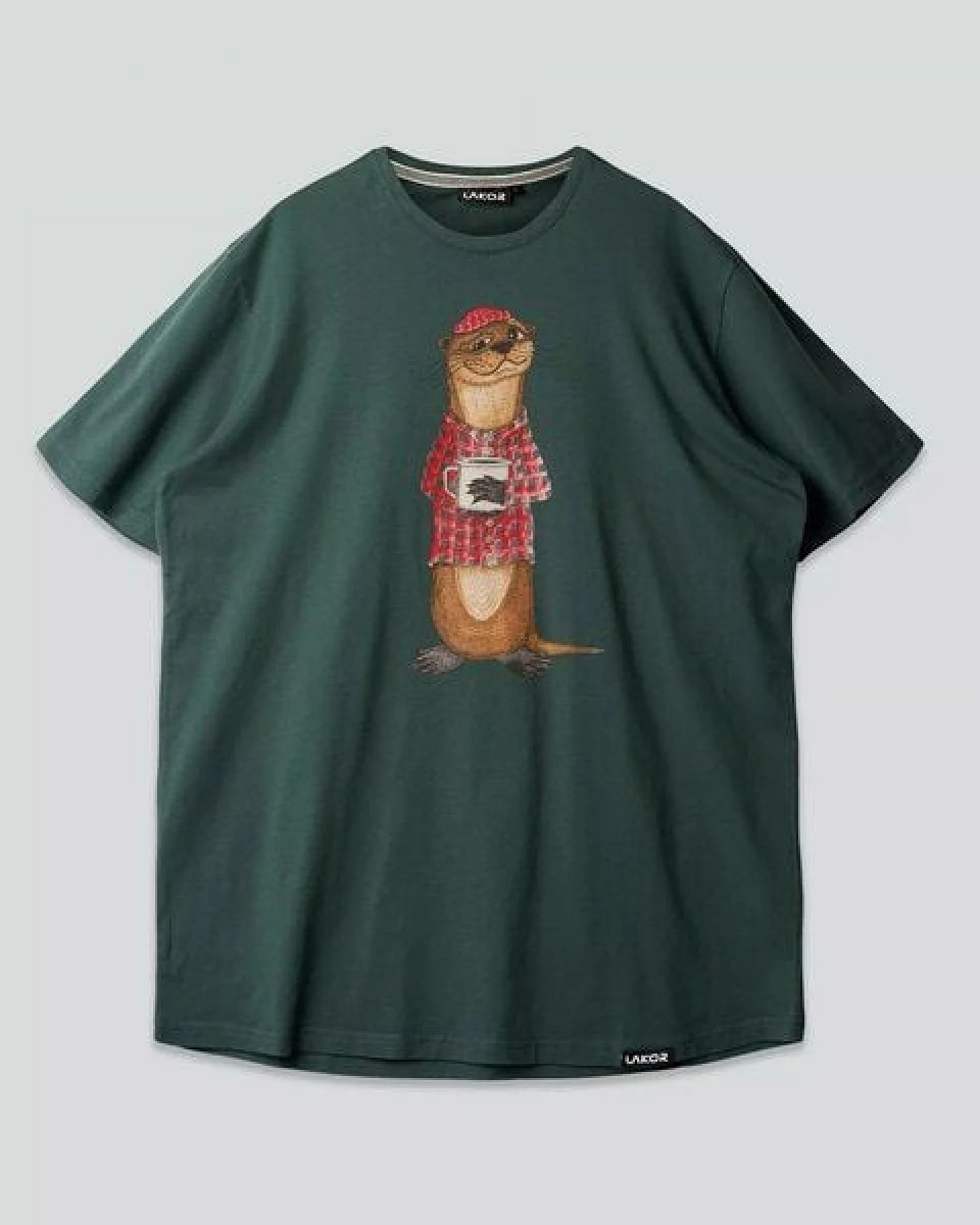 LAKOR T-Shirt aus Bio-Baumwolle - An Otter Coffee – Ansicht 4